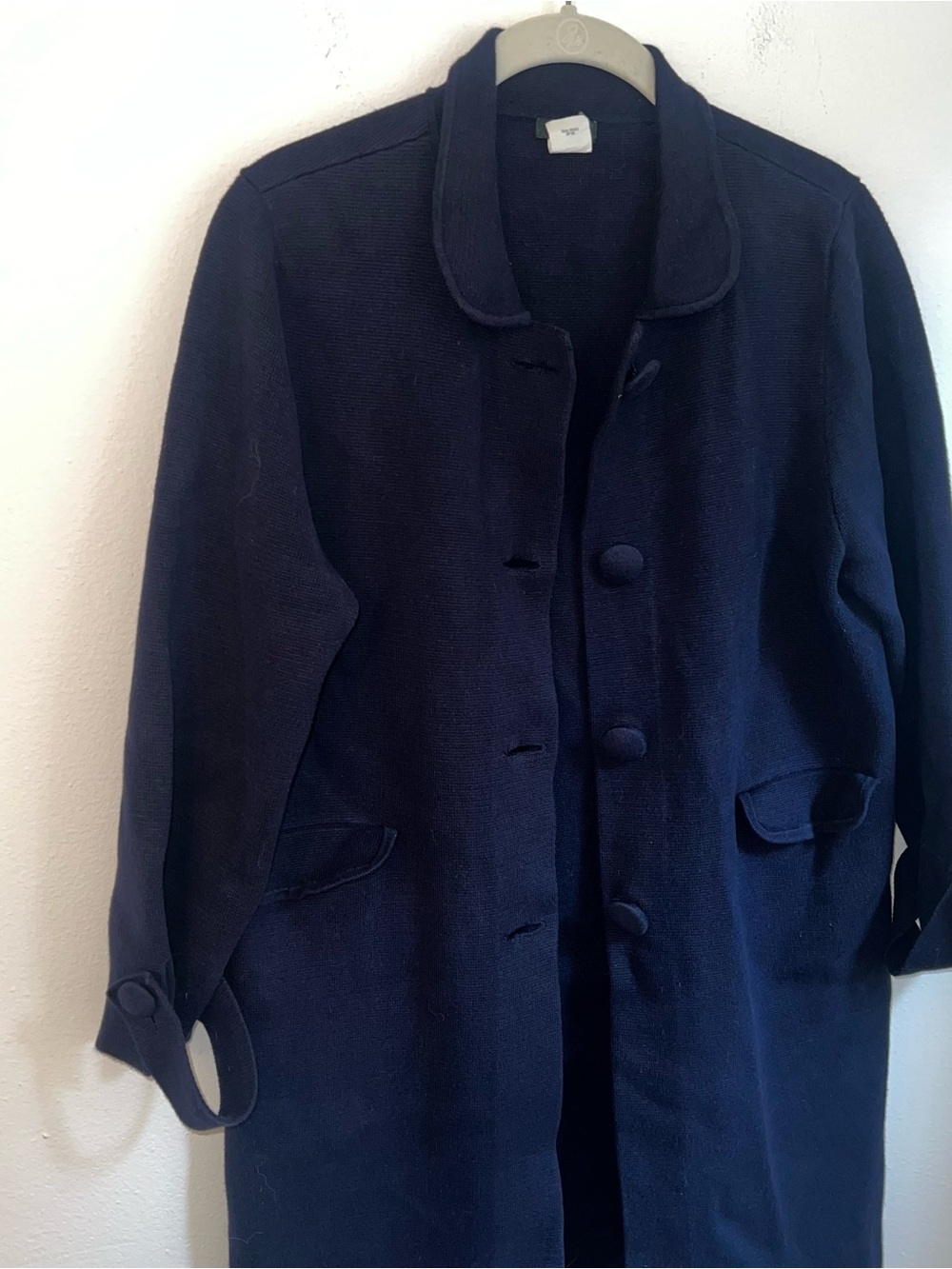 Navy Button-Front Cardigan